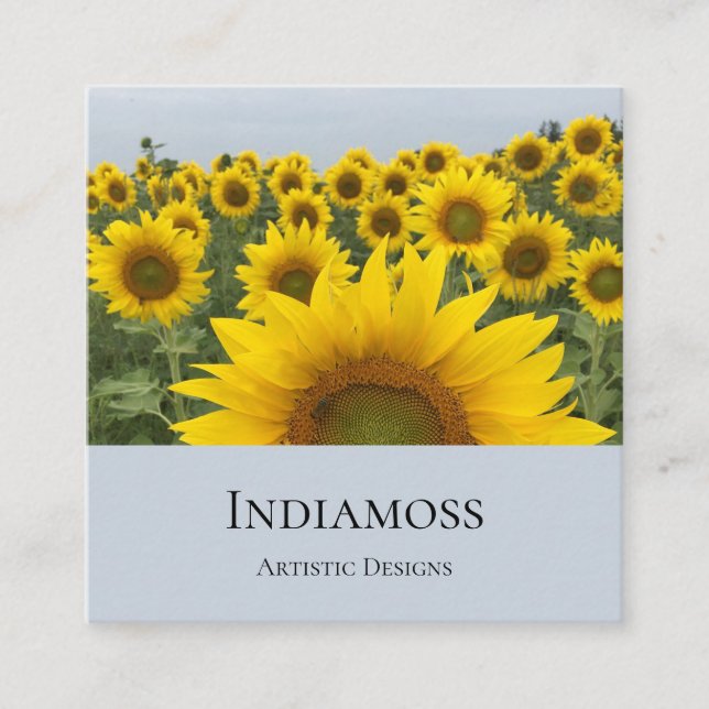 Country Floral  Square Business Card (Front)