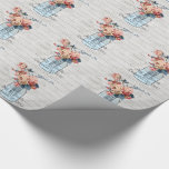 Country Floral Wood Mason Jar Wedding Wrapping Paper<br><div class="desc">(1) You are able to change the background by clicking the "Customise it" button and then setting the background colour or adding your own background image. (2) All text style, colours, sizes can also be modified to fit your needs. (3) If you need any customisation or matching items, please contact...</div>