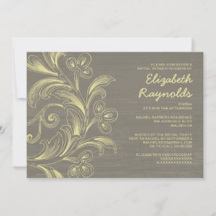Country Flourish Bridal Shower Invitations
