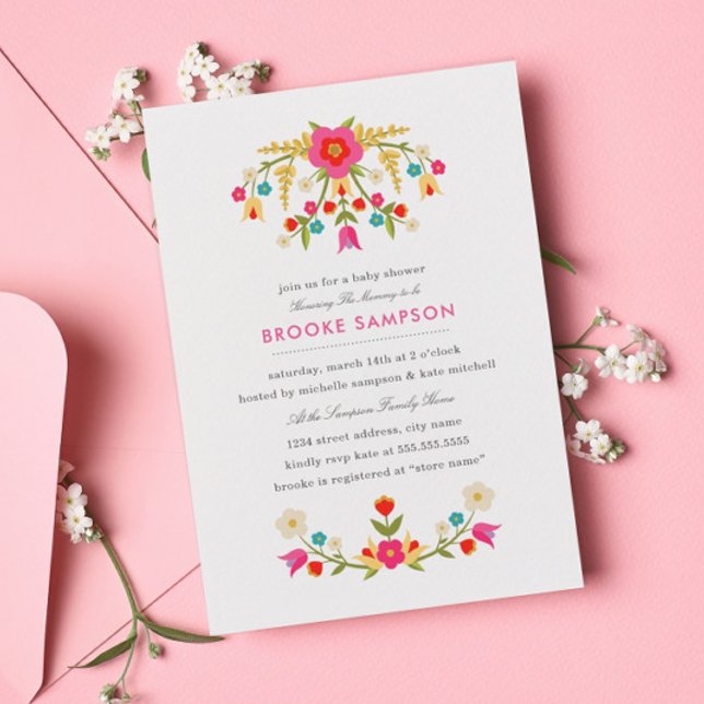 Country Flowers Baby Shower Invitation (Creator Uploaded)