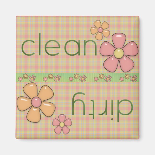 Country Flowers Dishwasher Magnet (Front)
