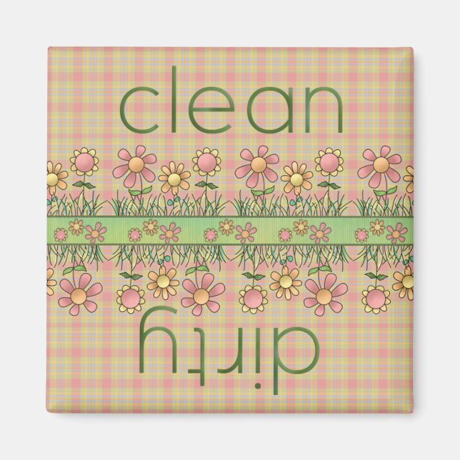 Country Flowers Dishwasher Magnet (Front)