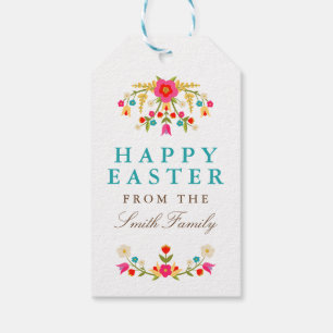 Country Flowers Easter Gift Tags
