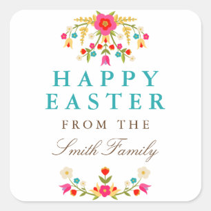 Country Flowers Easter Stickers