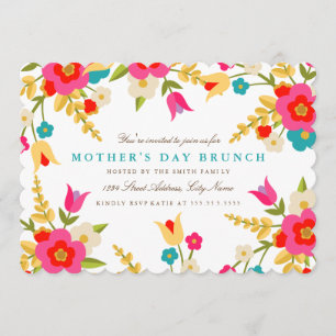 Country Flowers Mother's Day Invitation