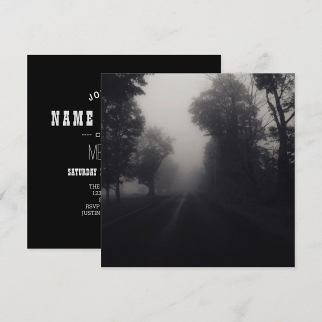 country fog invitation (Front/Back)