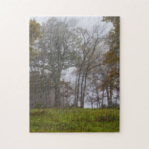 Country Foggy Fall Morning Jigsaw Puzzle