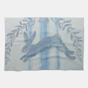 Country French Bunny Rabbit Dish Towel