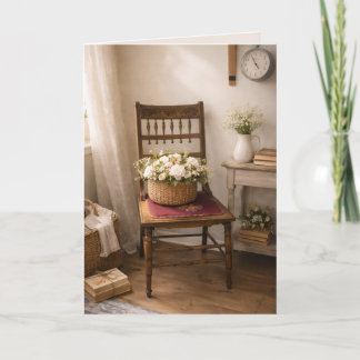 Country French Chair Greeting Card – Cottage Core