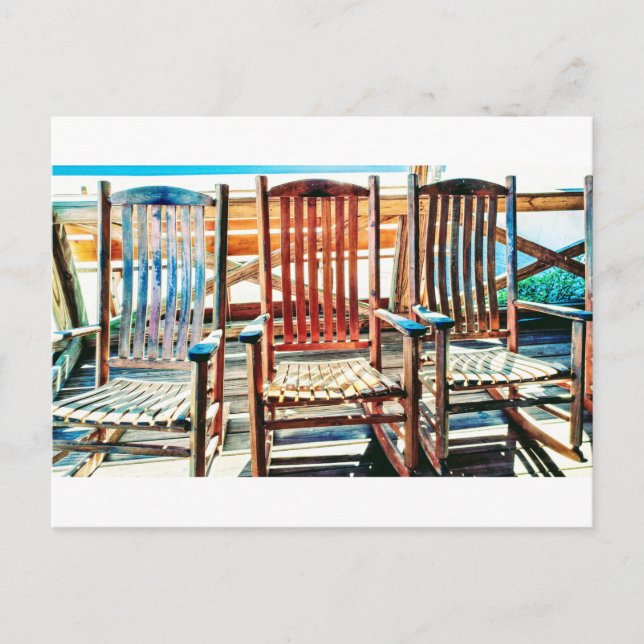 Country Front Porch Rockers Postcard (Front)