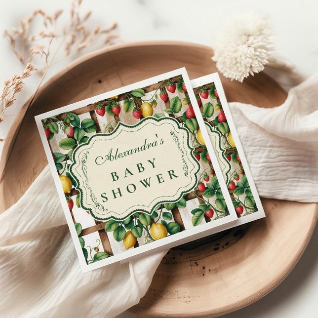 Country Fruit Garden Baby Shower Napkin (Creator Uploaded)