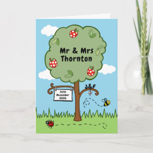 Country Garden Apple Tree Wedding Card