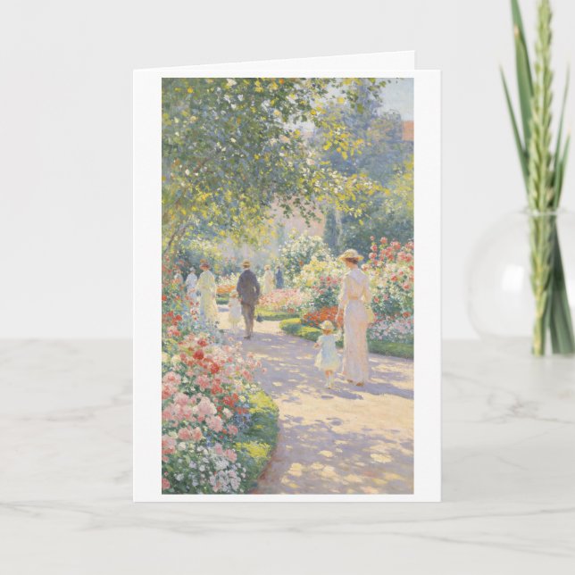 Country garden blank plain card (Front)