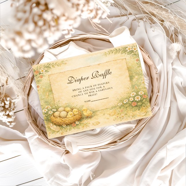 Country Garden Chicks Diapper Raffle Enclosure Card (Creator Uploaded)
