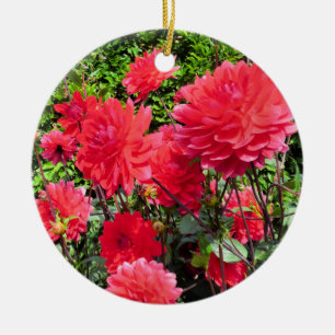 COUNTRY GARDEN FLOWERS CERAMIC TREE DECORATION