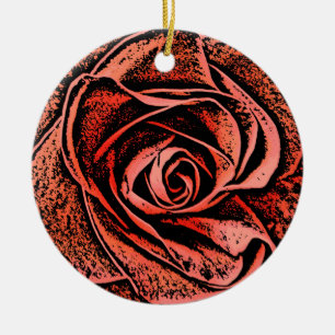 COUNTRY GARDEN FLOWERS CERAMIC TREE DECORATION