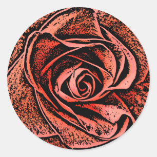 COUNTRY GARDEN FLOWERS CLASSIC ROUND STICKER