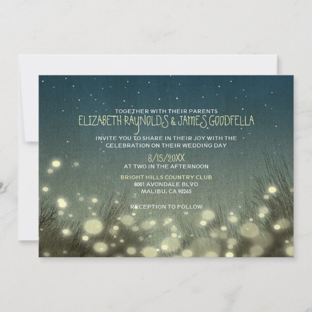 Country Garden Light Wedding Invitations (Front)