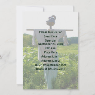 Country Garden Scarecrow Nature  Invitation