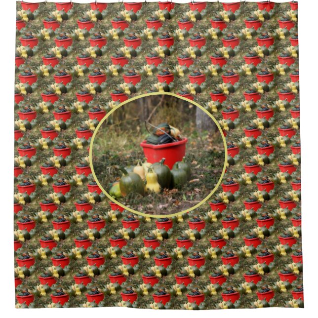 Country Garden Squash Nature Art  Shower Curtain (Front)