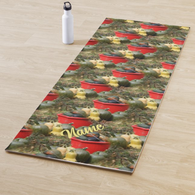 Country Garden Squash Nature Personalised Yoga Mat (In Situ)