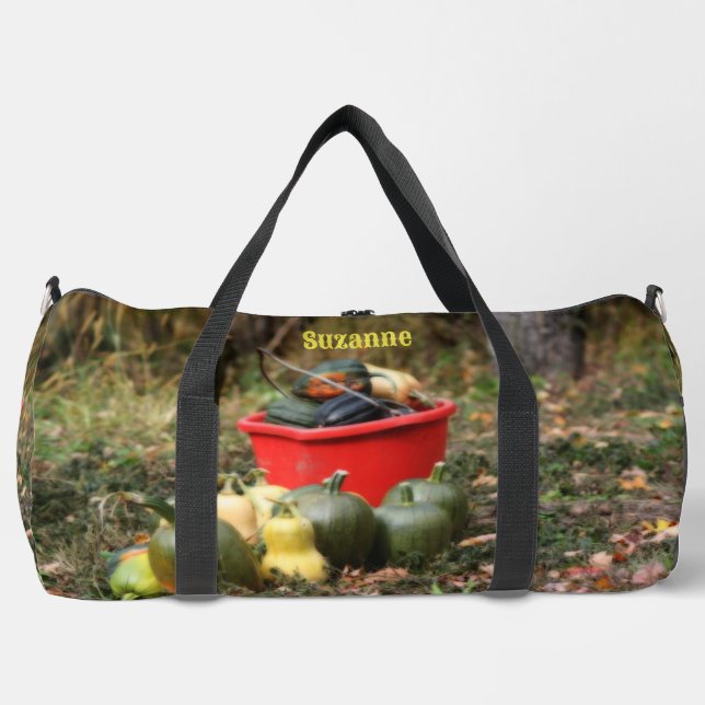 Country Garden Squash Personalised Large Duffle Bag (Front)