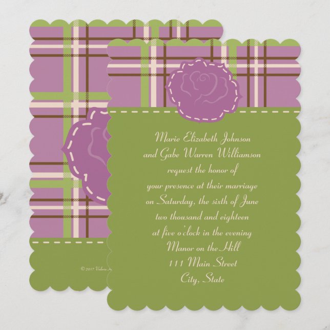 Country Garden Wedding Invitation (Front/Back)
