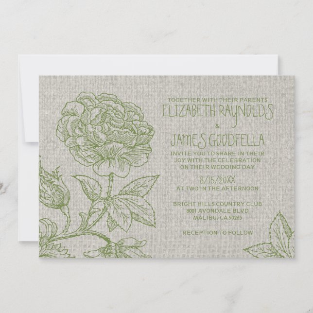 Country Garden Wedding Invitations (Front)