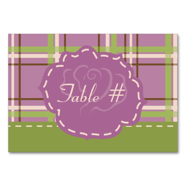 Country Garden Wedding Table Card (Front)