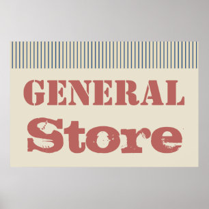 Country General Store Wall Art Poster Print Decor
