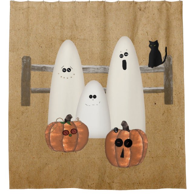 Country Ghosts Shower Curtain (Front)