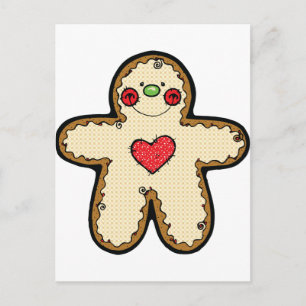 country gingerbread man postcard