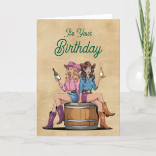 Country Girl Birthday Card