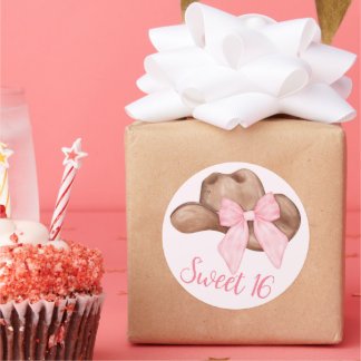 Country Girl Cowboy Boots n’ Hats Classic Round Sticker