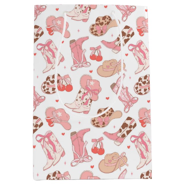 Country Girl Cowboy Boots n’ Hats Medium Gift Bag (Front)