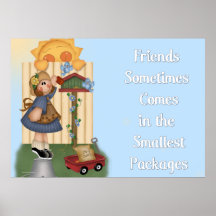 Country Girl Feeding Birds - Friendship Quote