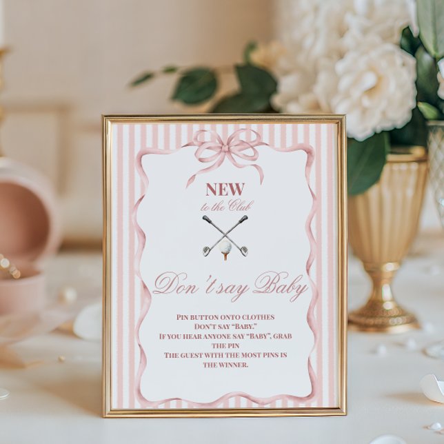 Country Girl New to the Club Golf Baby Shower Game Poster (Creator Uploaded)