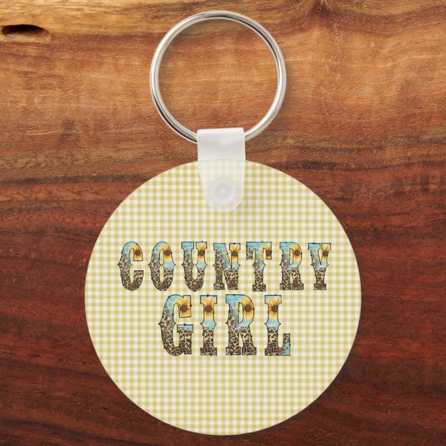  Country Girls Typography Key Ring (Back)