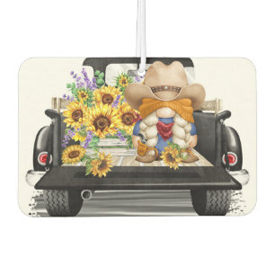 Country Gnome Girl  Car Air Freshener