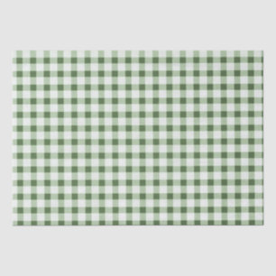 Country Green Check Tissue Paper