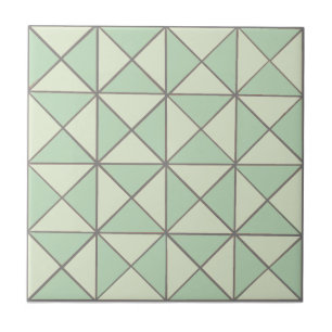 Country Green & Cream Tile