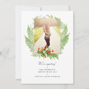 Country Greenery Photo Pregnancy Announcement