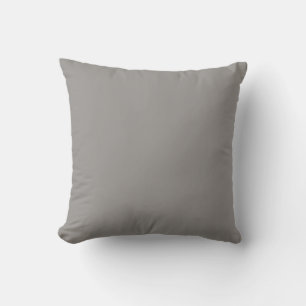 Country Grey Solid Colour Throw Pillow