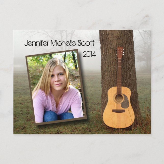 Country Guitar Open house Invitation Postcard (Front)