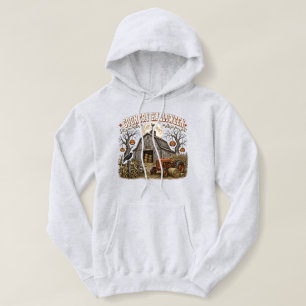 Country Halloween Pumpkin Barn Farm Tractor Hoodie