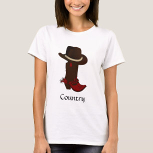 Country Hat & Brown Boots T-Shirt