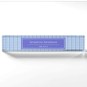 Country Heart Stripe Pattern Personalised Nameplate