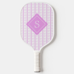 Country Heart Stripe Pattern Personalised Pickleball Paddle