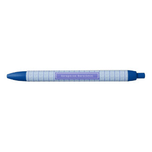 Country Heart Stripes Personalised Name Black Ink Pen