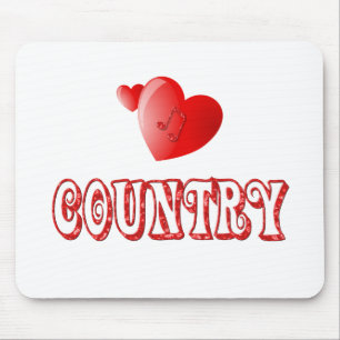Country Hearts Mouse Mat